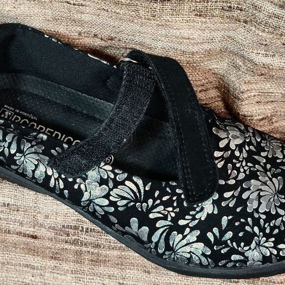 Arcopedico Cosmo Mary Jane Shoes Black Silver Floral Size EU 36 US 6 - Picture 5 of 10